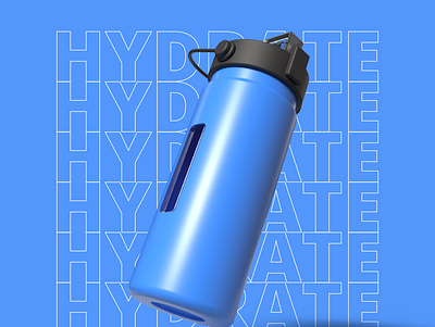 Hydrate 3d graphic design illustration