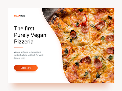 Pizza header research clean food header landing order pizza ui ux