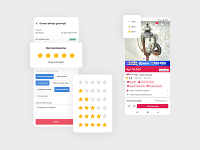 Rating Components apps bukalapak bukalapak design component components design system mobile rating ui ui components ux