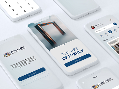 Prima Luxury App branding cool creative design illustration logo mobile application new real estate ui ux vector