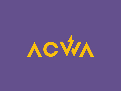 ACWA acwa branding cool creative design energy illustration logo new thunder vector