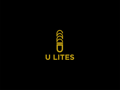 U LITES black cool creative design lamp light lites logo u