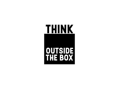 Think outside the box black box creative design outside the think