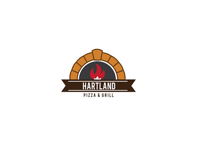 Hartland branding creative grill logo pizza