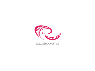 ROLLER COASTER cool creative logo r red roller coaster