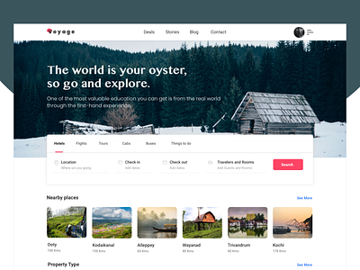 Travel Landing Page app app design design ui