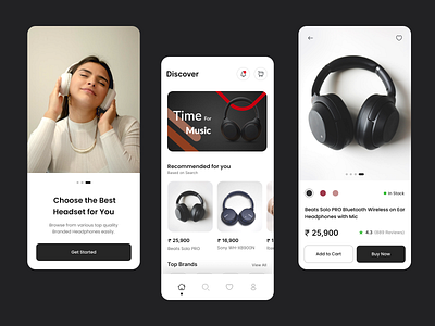 Headphones Online Shop app app design design ui