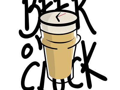 Beer o’Clock ale beer illustration procreate type