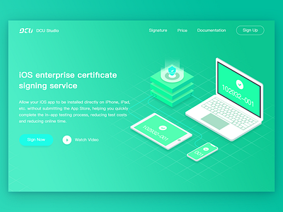 IOS enterprise signature platform 2.5d illustration isometric