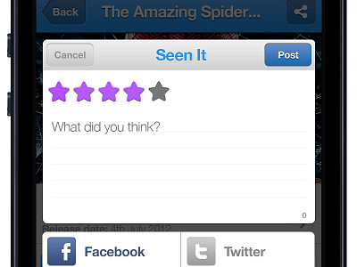 Filmhuddle - rating a movie app app design cinema films ios movie movies