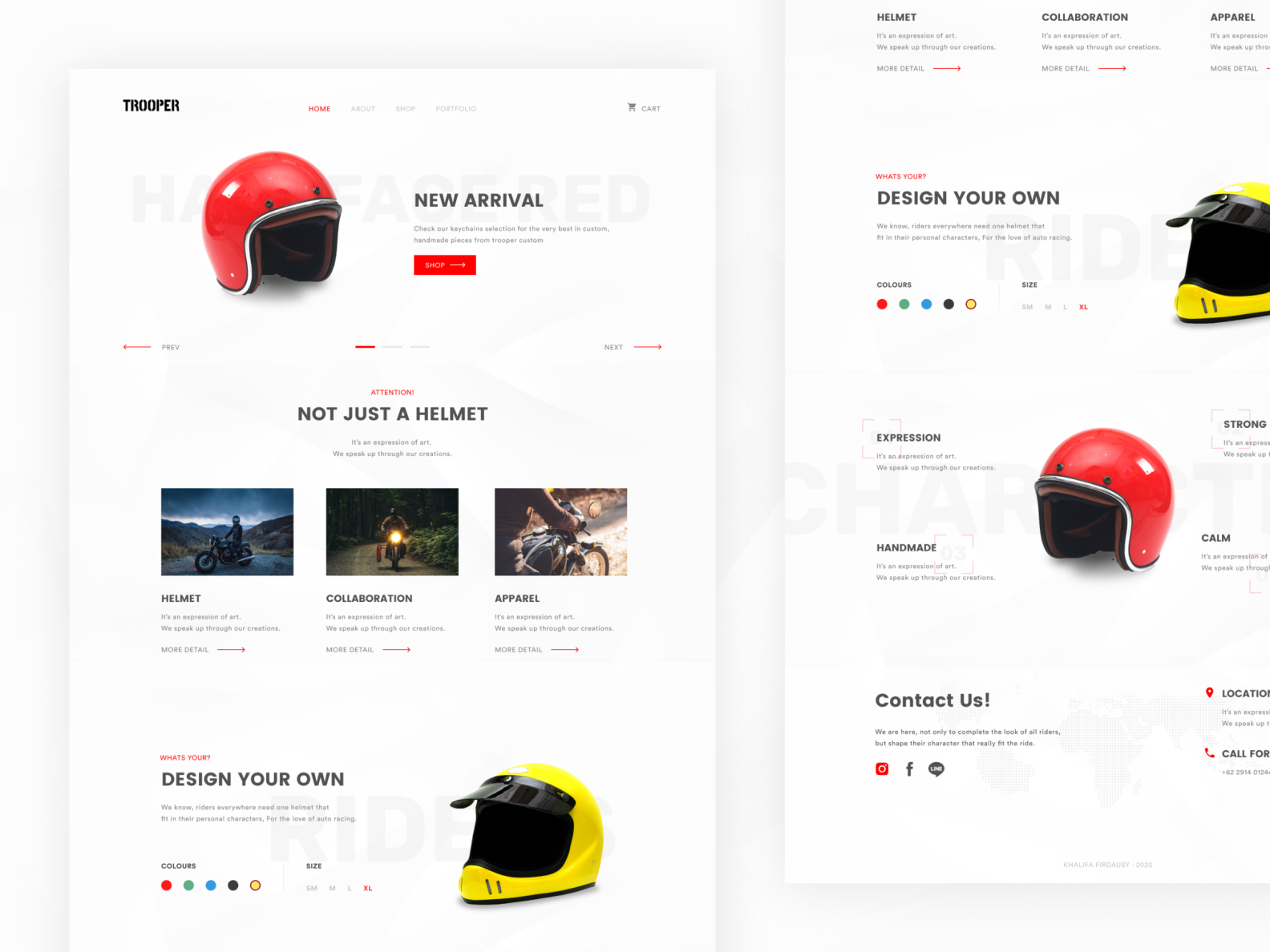 #Exploration - Landing Page for Helmet Website by Khal on Dribbble