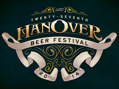 Hanover Beer Festival 2014 (main version) alcohol beer brewery festival hanover logo pub scroll victorian