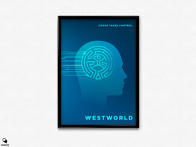 Westworld Alternative Poster - Chaos Takes Control fan art key art minimal minimal poster minimalism minimalist minimalist poster westworld
