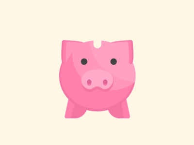 Piggy bank animation bank flat motion piggy vector