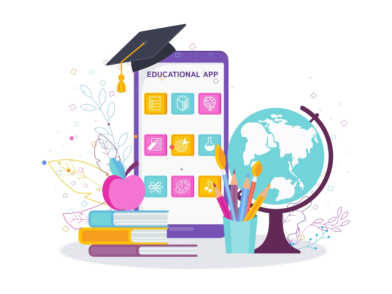Mobile educational app by novoseletska on Dribbble