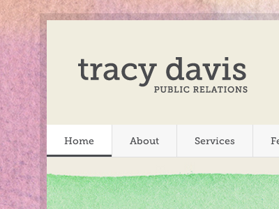 Tray Davis PR Website pr public relations texture tracydavis watercolor website