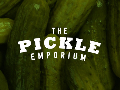 The Pickle Emporium green logo pickle pickles type vintage
