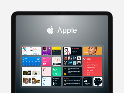Apple Widget - Space Grey apple clean dark mode dark theme minimalist simple ui user experience user interface ux widget widgets