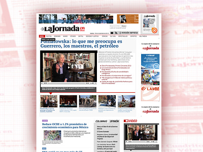 redesign of digital newspaper la jornada