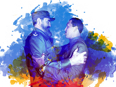 art direction for microsite " chavez and fidel" for Telesur