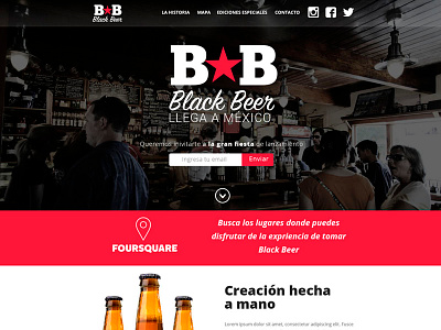 Website beer red ui ux web