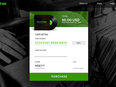 Credit card #dailyUI app checkout modal pay web