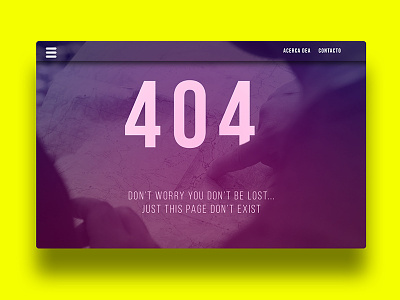 404 page #008 #dailyUI 404 minimal web