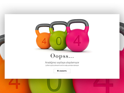 D-Gym 404 Page 404 color design error landing page not found sports ui web website