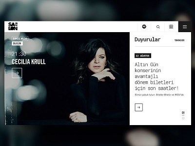 İKSV Salon Promo banner design promo typography ui website