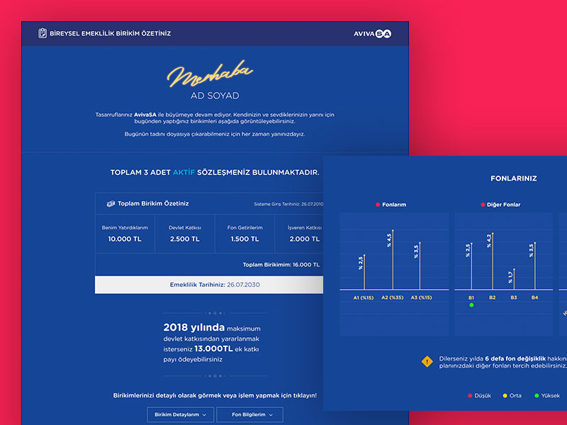 AvivaSA Newsletter corporate design blue chart typogaphy art direction bank newsletter