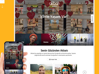 Akbatı Shopping Center art direction banner homepage mobile promo shopping ui ux web