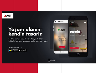 Agt Mobile App Landing Page art direction headline landing page mobile app promo typography ui ux web design