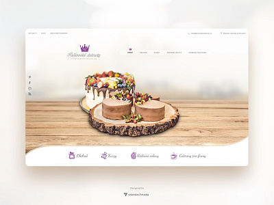 Královské dobroty bakery cake design graphicdesign inspiration landingpage microsite ui vuxdesign webdesign webdesigntips