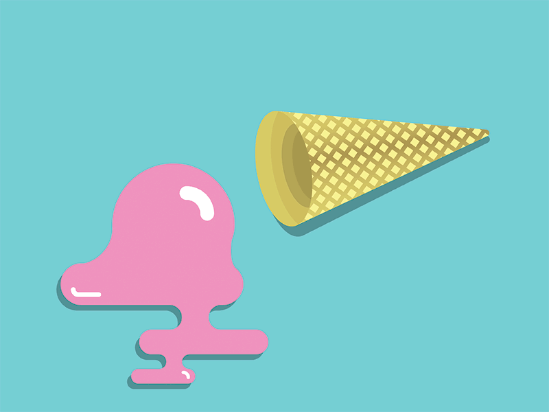 Ice Cream! animation colors flashy flat ice cream icon illustration obnoxious strobe