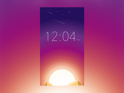 Sunrise alarm app background clock illustration phone screen sunrise sunset time wallpaper