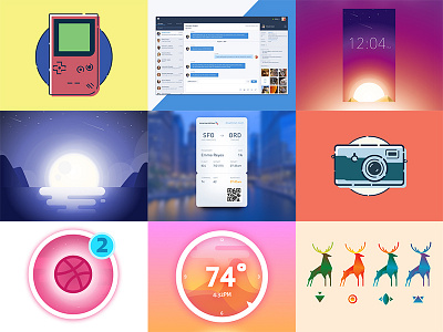 My Best Shots of 2016 app flat icon illustration interface ui ux