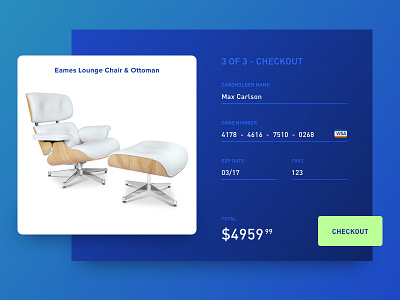 Daily UI 002 - Credit Card Checkout app buy checkout credit card dailyui experience purchase store ui user ux