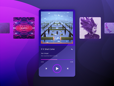 Music Player app audio daily ui gradient interface mobile multimedia music player
