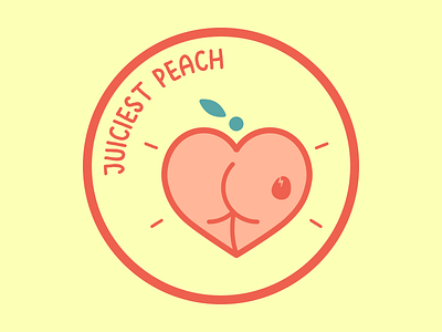 Dirtybird Campout Patch 1 badge booty butt camp dance design edm emoji flat fruit icon illustration logo patch peach scouts vector