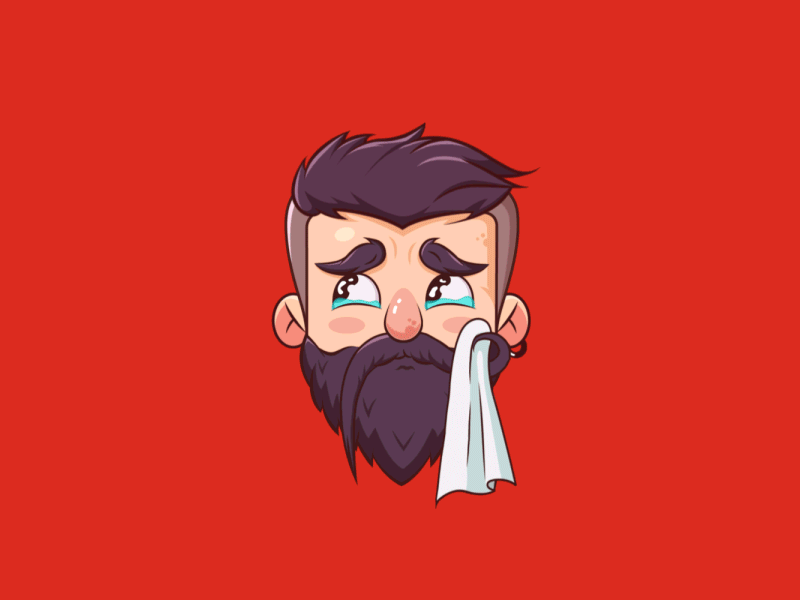 Borodach — sticker challenge beardman character emoji sticker