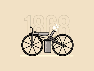 The Roper classic design flat design icon illustrator lineart linework motorbike motorcycles vector