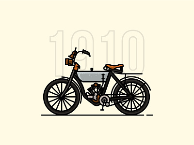 Moto-Rêve classic design flat design icon illustrator lineart linework motorbike motorcycles vector