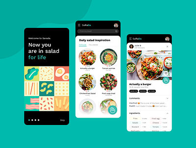 Sarada - a complete guidebook to the world of salad art direction concept design illustration ui ux vector