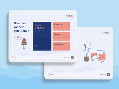Unfold bank banking product space ui uiux ux
