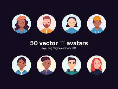 50 vector avatars 💠