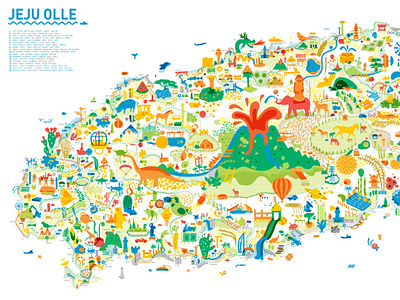 Jeju Olle Pictorial Map illustration map