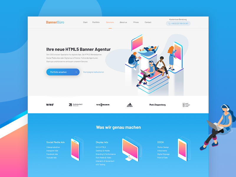 Bannerbüro Relaunch webdesign digitaldesign digitalnative graphicdesign ux design ux website