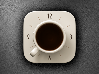 Coffee Alarm Clock iOS icon alarm clock coffee cup icon ios ipad iphone retina