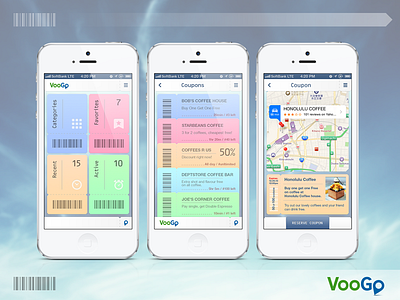VooGo (UK) coupon service app iOS UI ios ipad iphone retina ui
