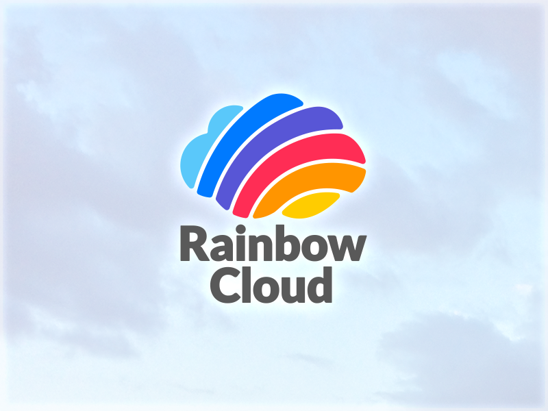 Rainbow Cloud developer company logo by Vlad on Dribbble